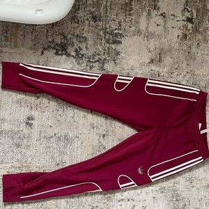 Size small adidas maroon track pants